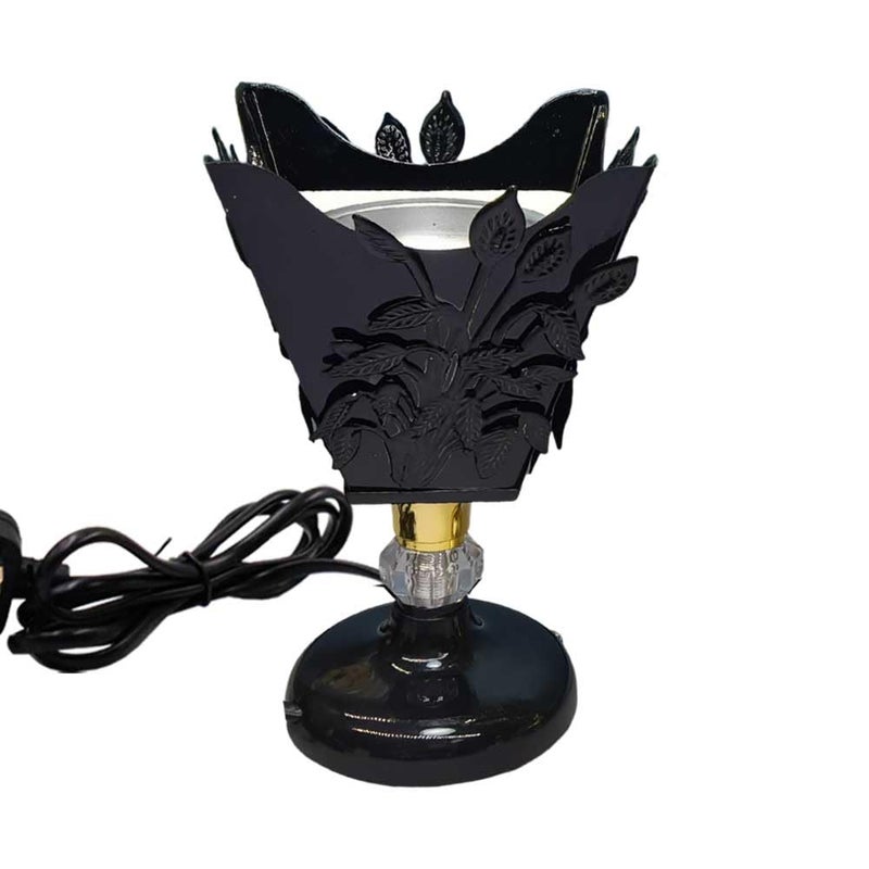 موقد بخور كهربائي بتقنية الدخان المنخفض للاستخدام المنزلي والمناسبات الخاصة، تصميم أسود